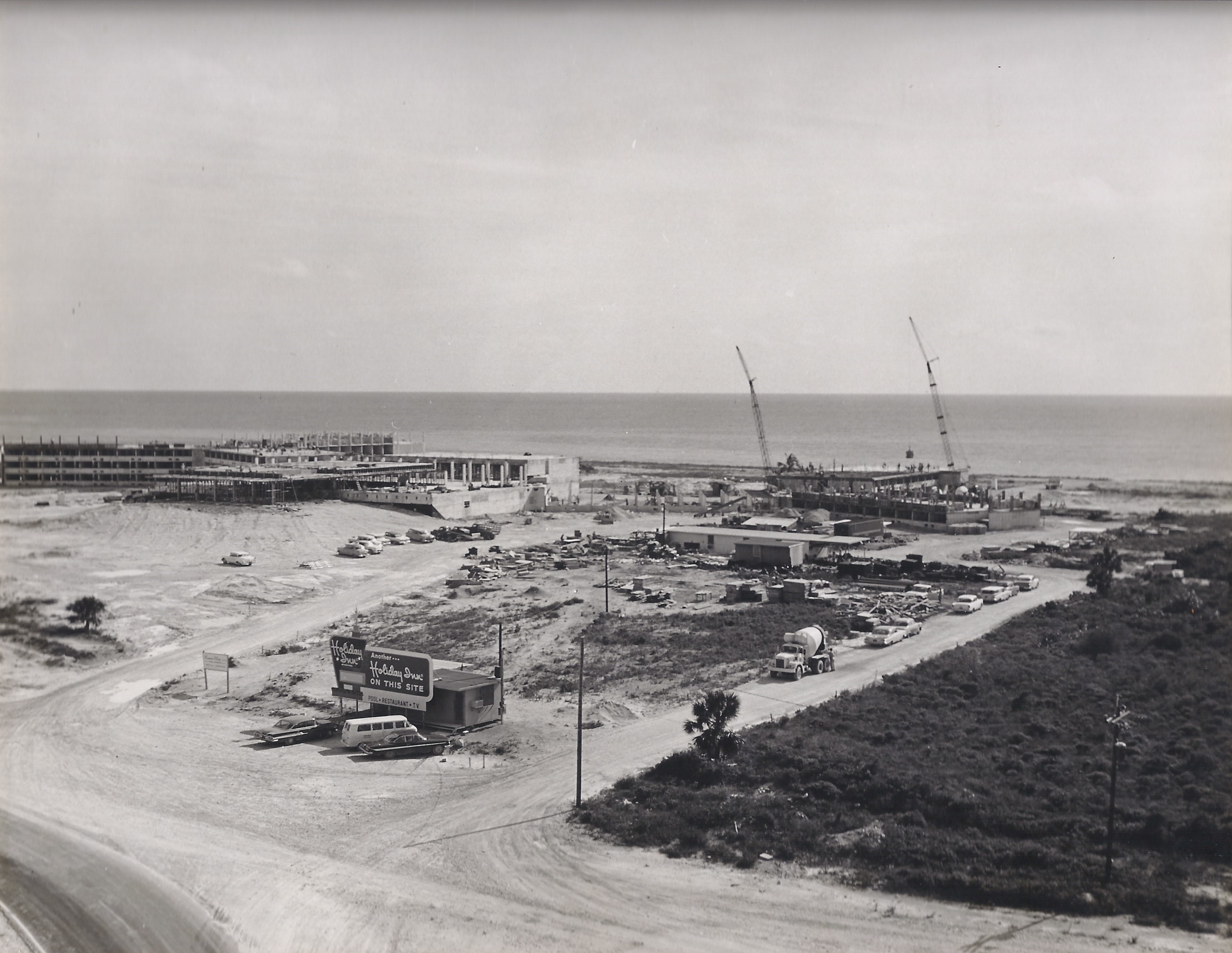 Holiday Inn under construction, 1964